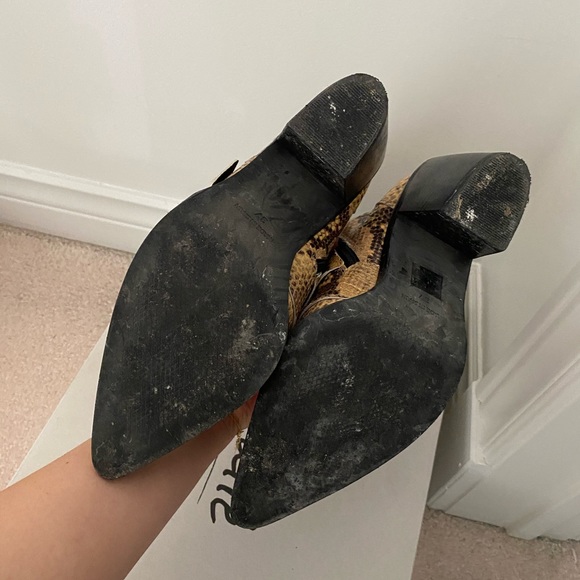 L’intervalle snake print leather heeled boots - Picture 2 of 3